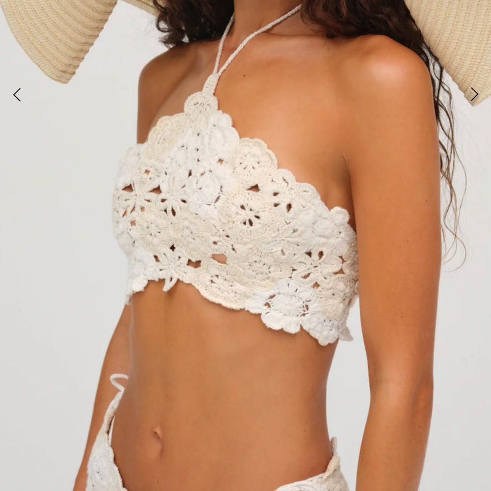 Floral Crochet Coverup Top For Love & Lemons